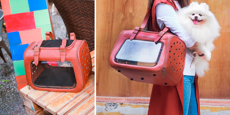Обзор Ibiyaya Portico Deluxe Leather 40х28х28 см Переноска-сумка для собак